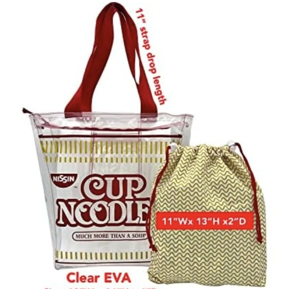5 SET NISSIN Cup Noodles 2pc Tote Bag With 2pc Pouch Bag Set! NWT